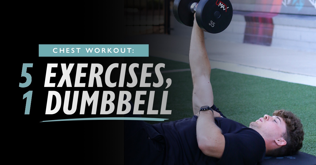 Chest Workout 5 Exercises, 1 Dumbbell