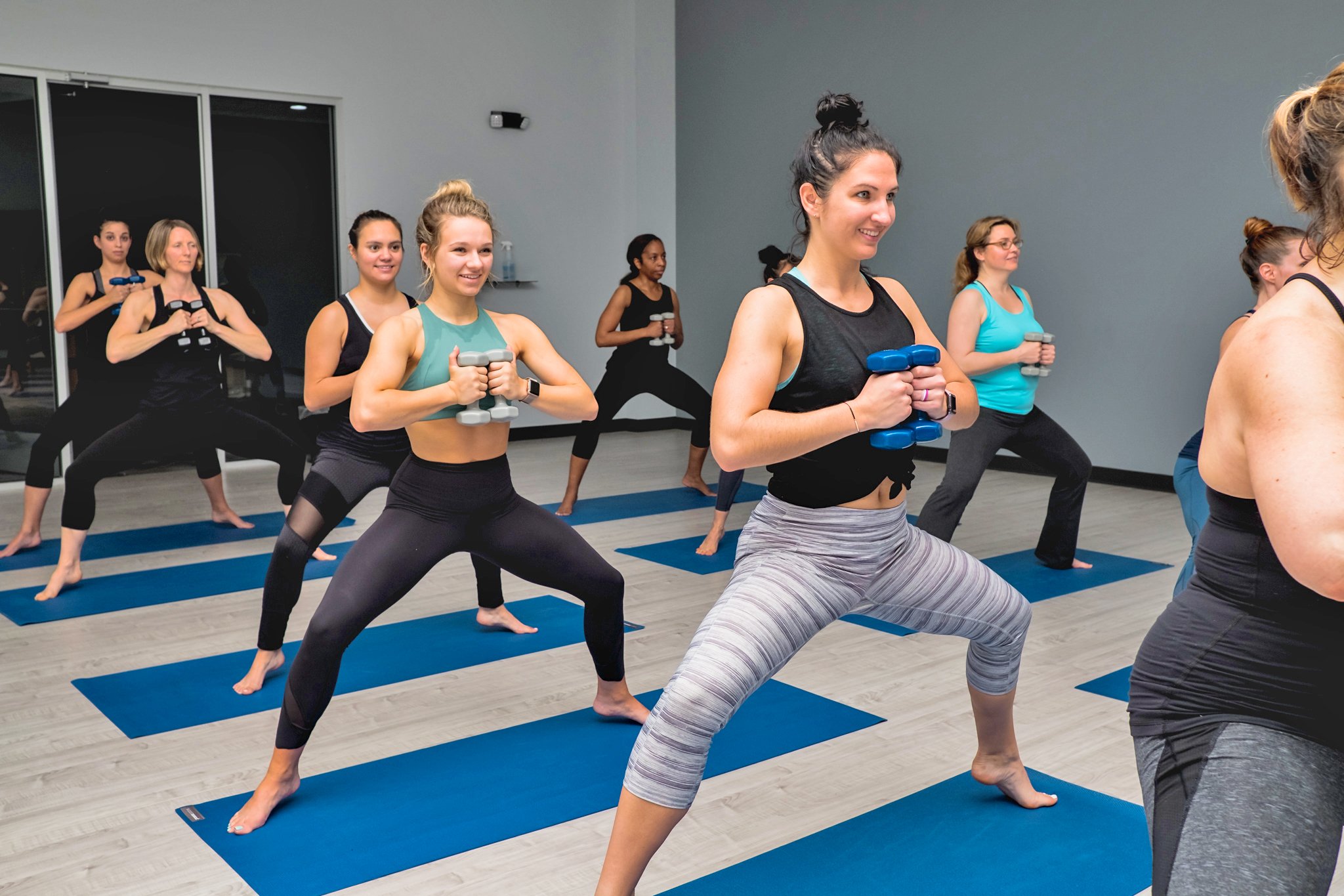 pilates class inside an o2 fitness clubs location