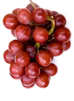 bunch of grapes isolated over a white background