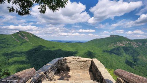 Panoramic view of Wiseman's view recreation trail area overview