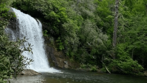 Silver run falls in north carolina waterfall 
