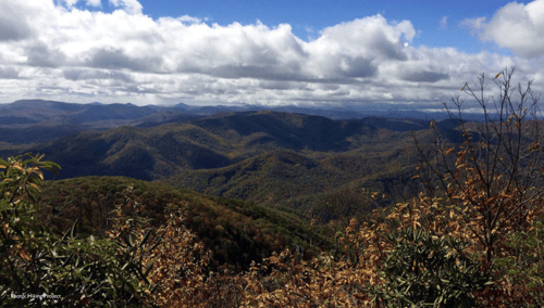 art loeb trail overview of the North Carolina mountain range