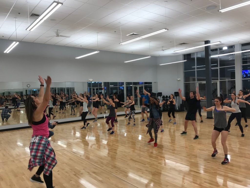zumba class at O2 Fitness Clubs